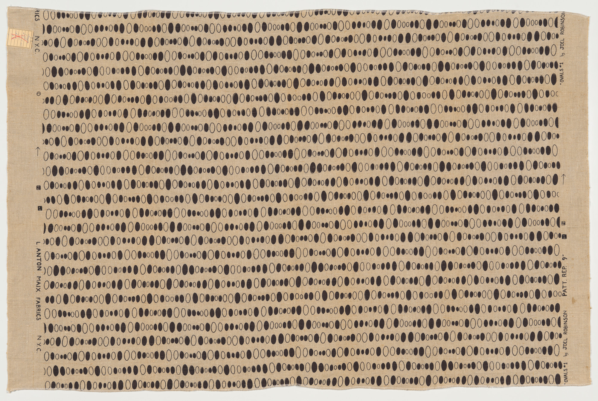 Joel Robinson. Ovals #1 textile. c.1951-1955