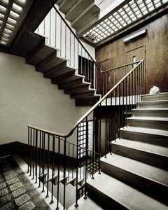 Apartment Building of the Military Directorate, Zagreb, Croatia (Interior view of the staircase)