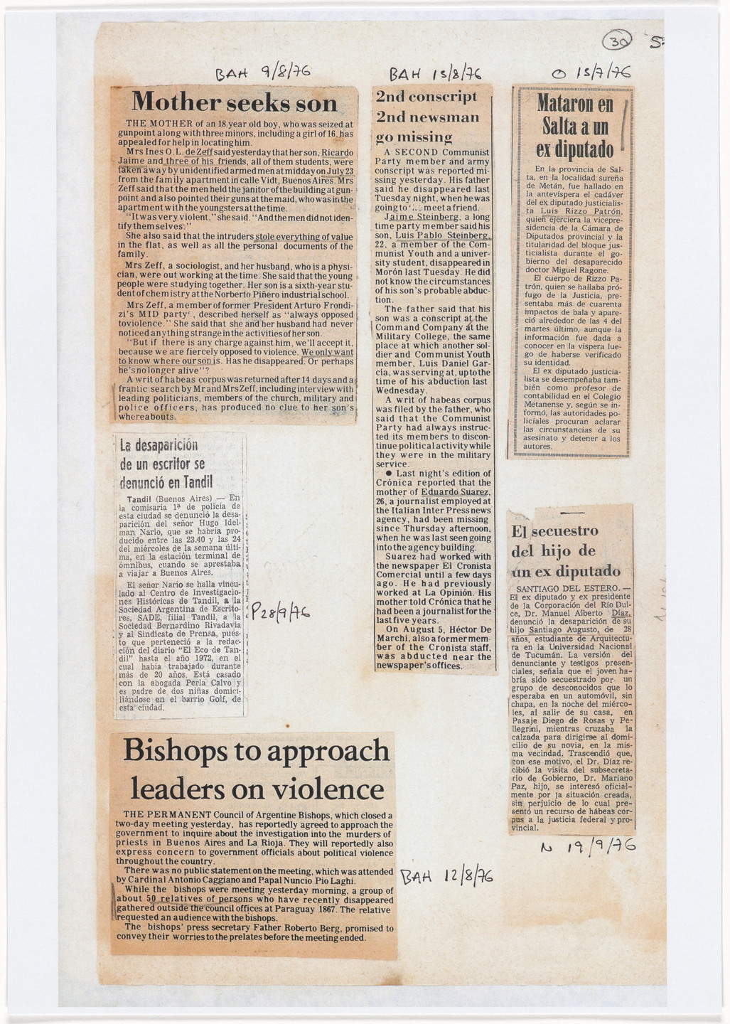 León Ferrari. Nosotros no sabíamos (We Didn't Know). 1976–92, printed 2007