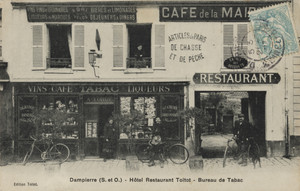 Hôtel Restaurant Toilot, Bureau de tabac, Articles de Paris, de chasse et de pêche, Dampierre-en-Yvelines