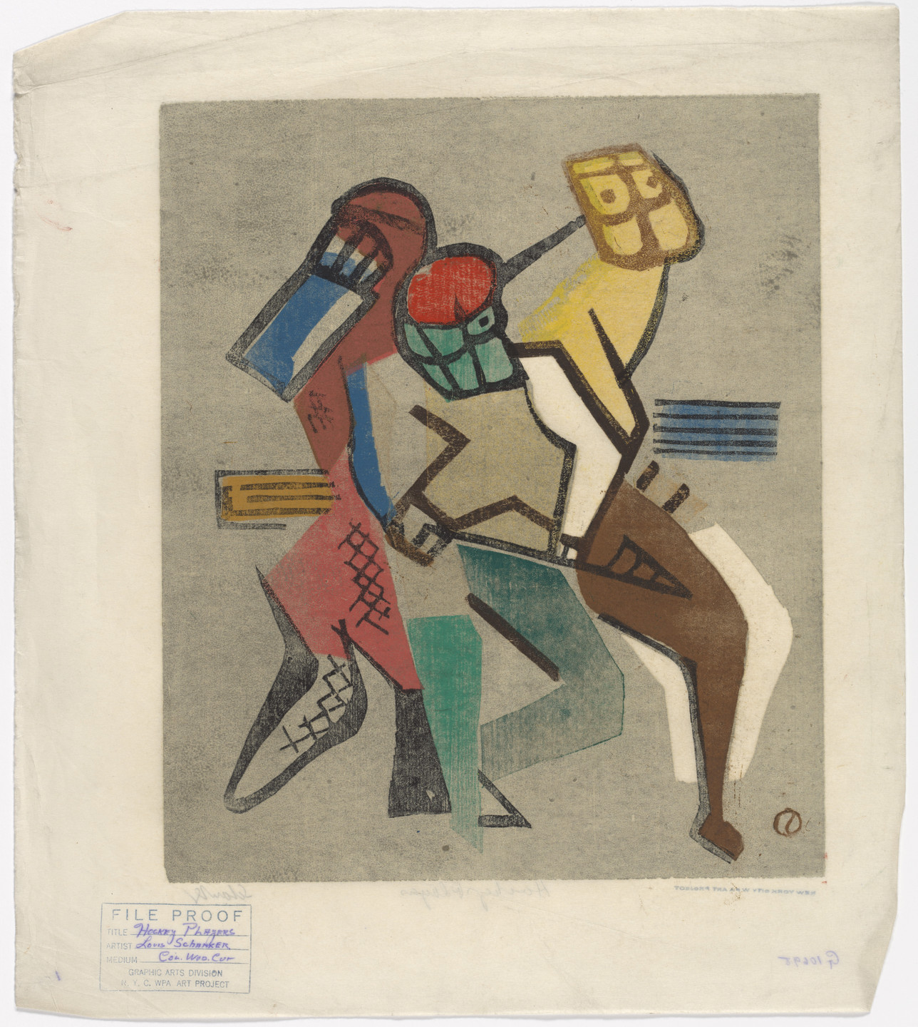 Louis Schanker. Hockey Players. 1940