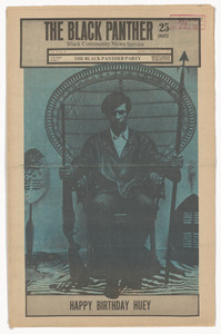 The Black Panther Newspaper, vol. 4, no.10 (Happy birthday Huey)