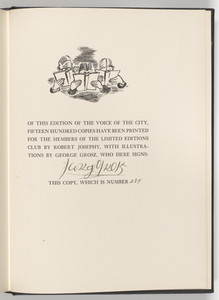 Colophon (page 223) from The Voice of the City and Other Stories