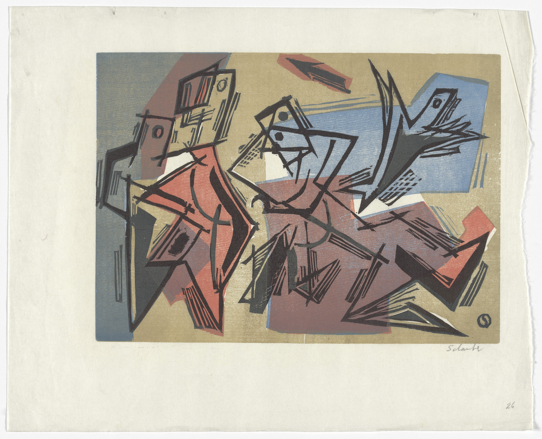 Louis Schanker. Composition with Figures. 1940