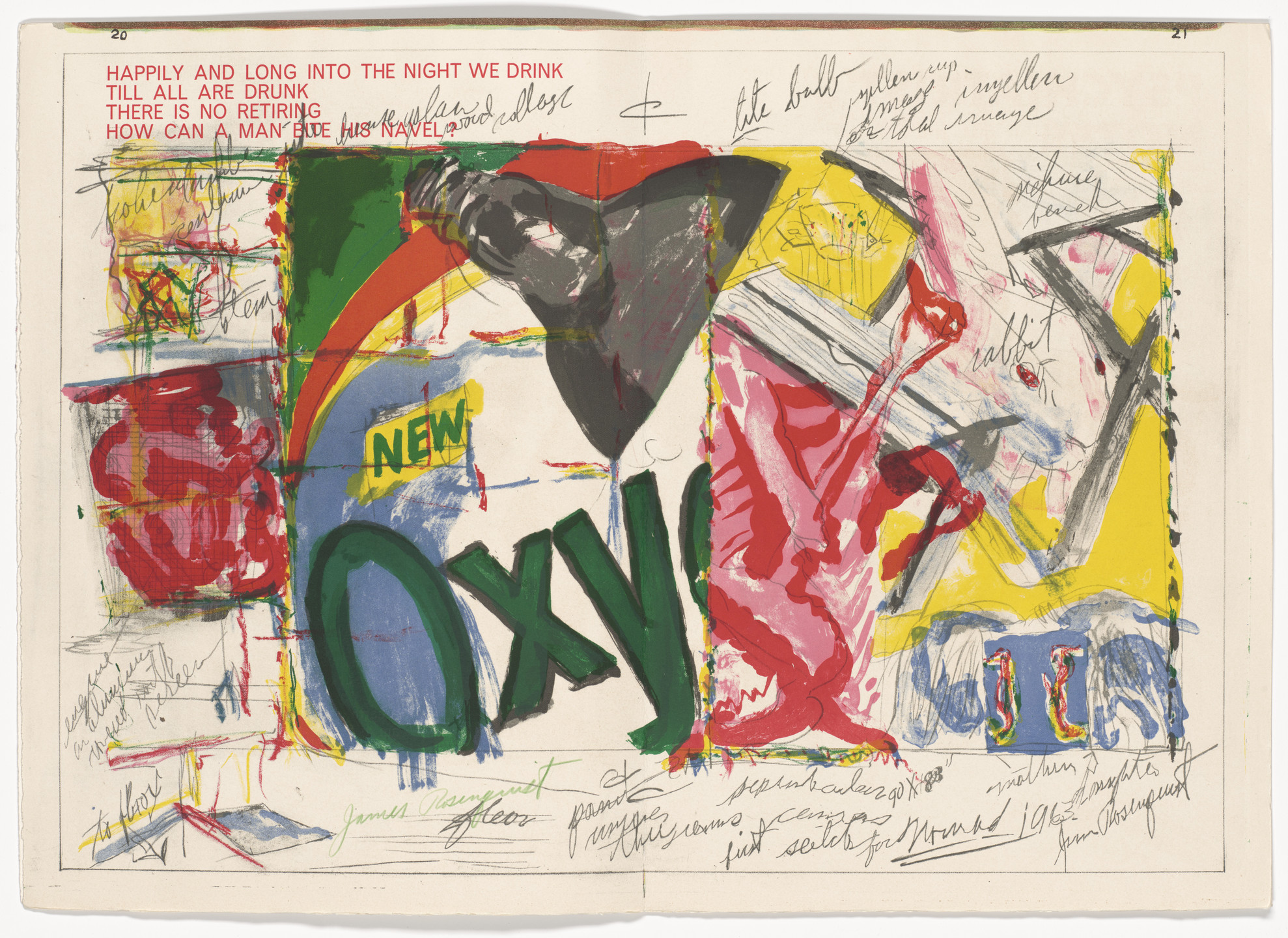 James Rosenquist. Double page plate (pages 20 and 21) from 1¢ Life. 1964