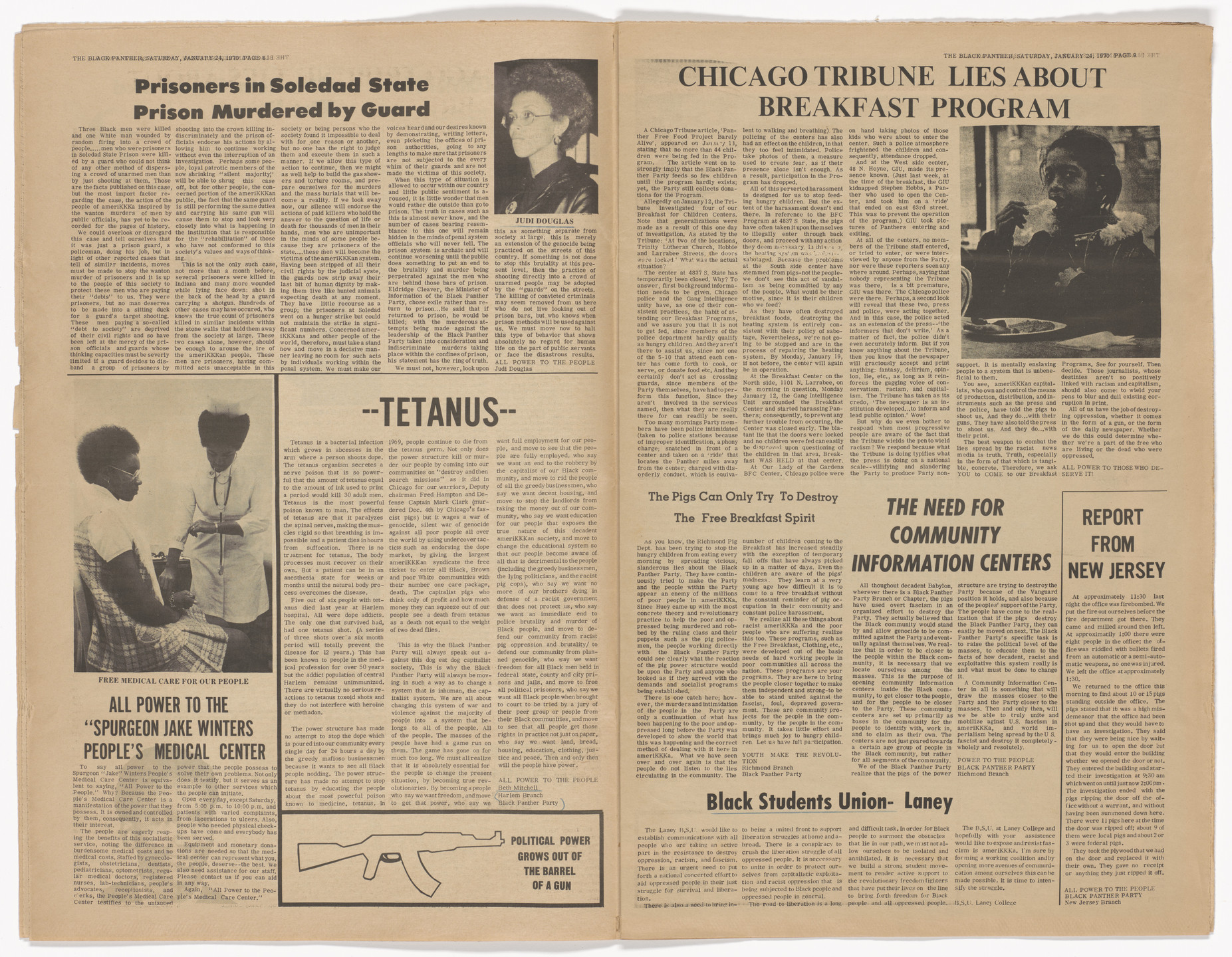 Emory Douglas. The Black Panther Newspaper, vol. 4, no. 8 (We Demand Decent Housing). 1970