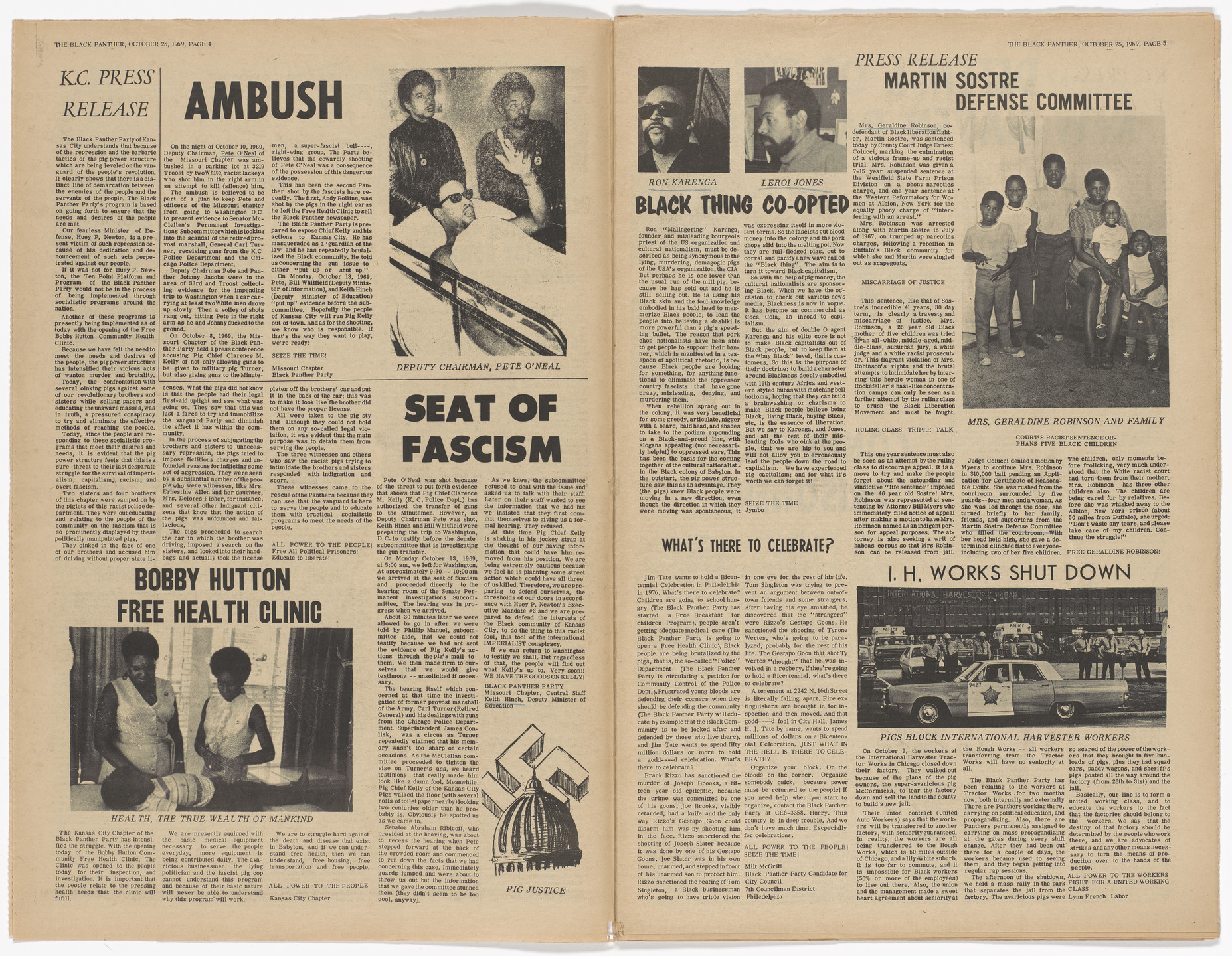 Emory Douglas. The Black Panther Newspaper, vol. 3, no. 27 (Eldridge Cleaver quote). 1969