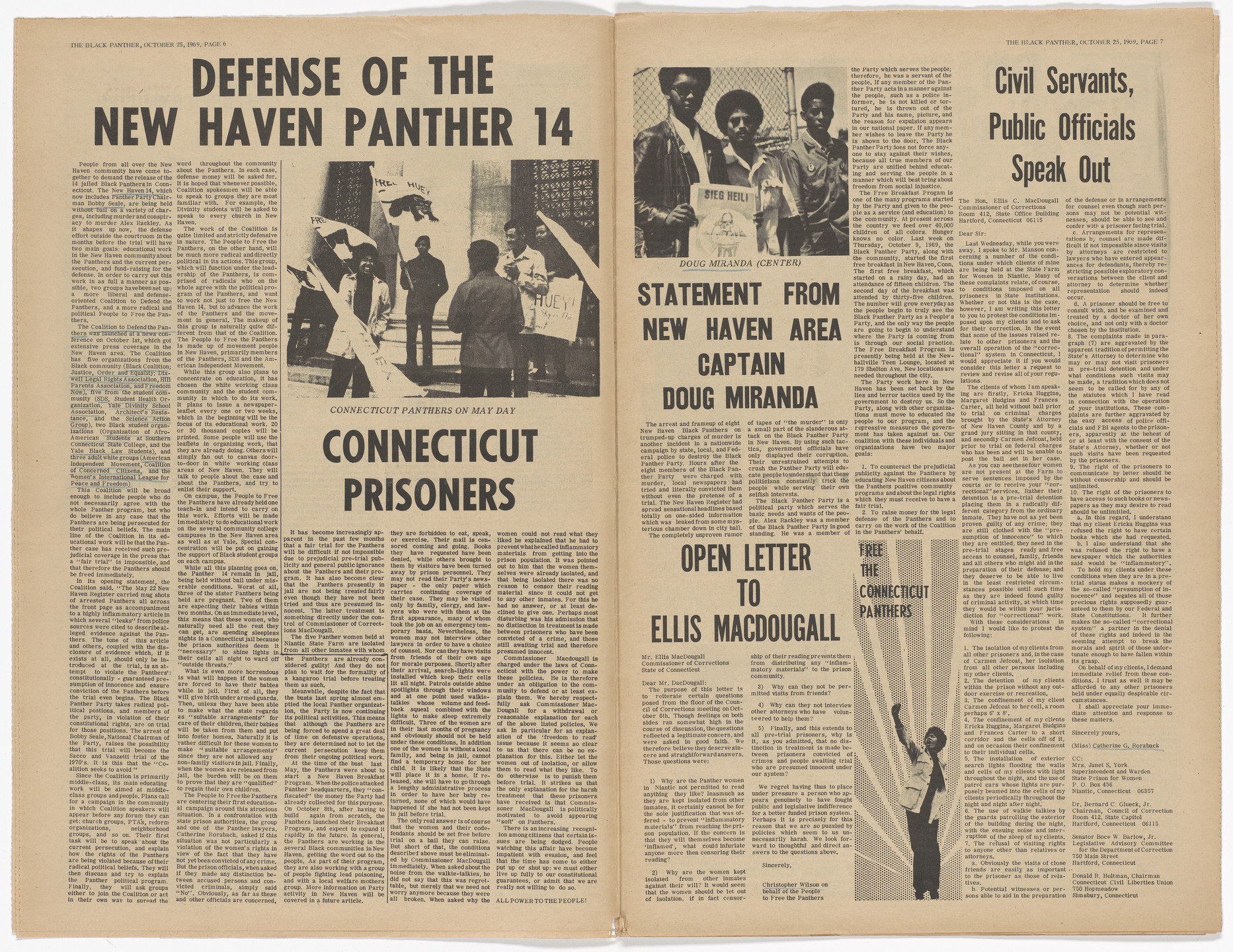 Emory Douglas. The Black Panther Newspaper, vol. 3, no. 27 (Eldridge Cleaver quote). 1969