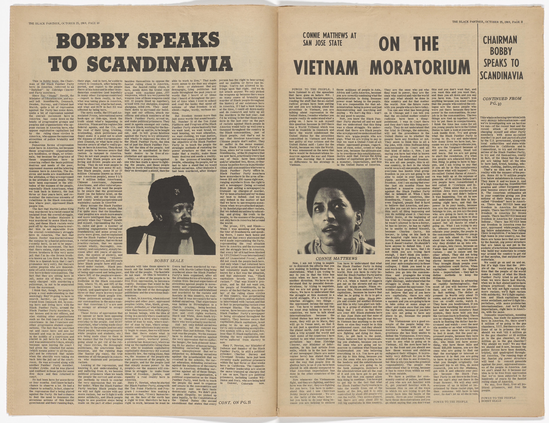 Emory Douglas. The Black Panther Newspaper, vol. 3, no. 27 (Eldridge Cleaver quote). 1969