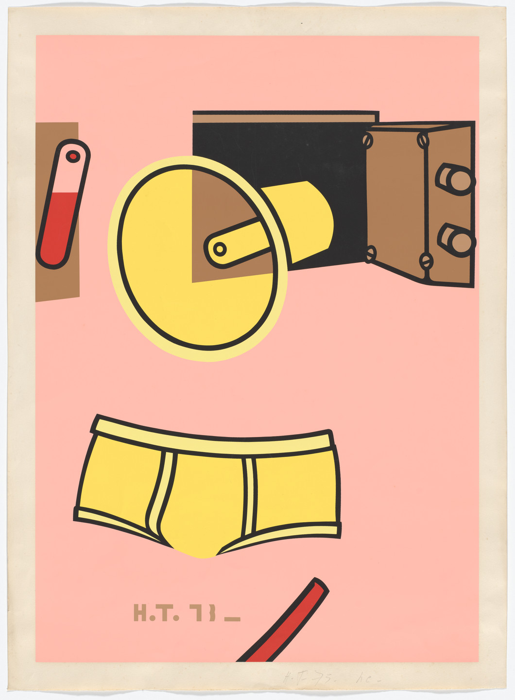 Hervé Télémaque. The Pink Wardrobe (L&#39;Armoire Rose). 1973