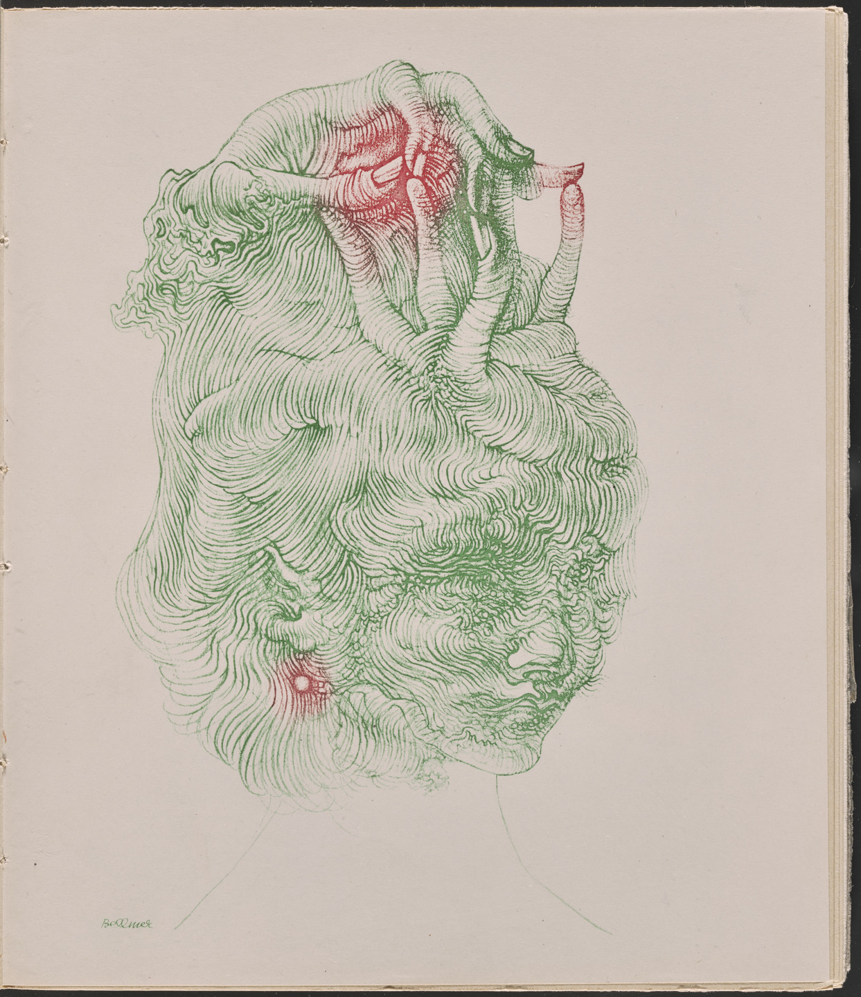 Hans Bellmer. The Hand Hat (Le Chapeau-main) (plate) from Le Surréalisme en 1947. 1947
