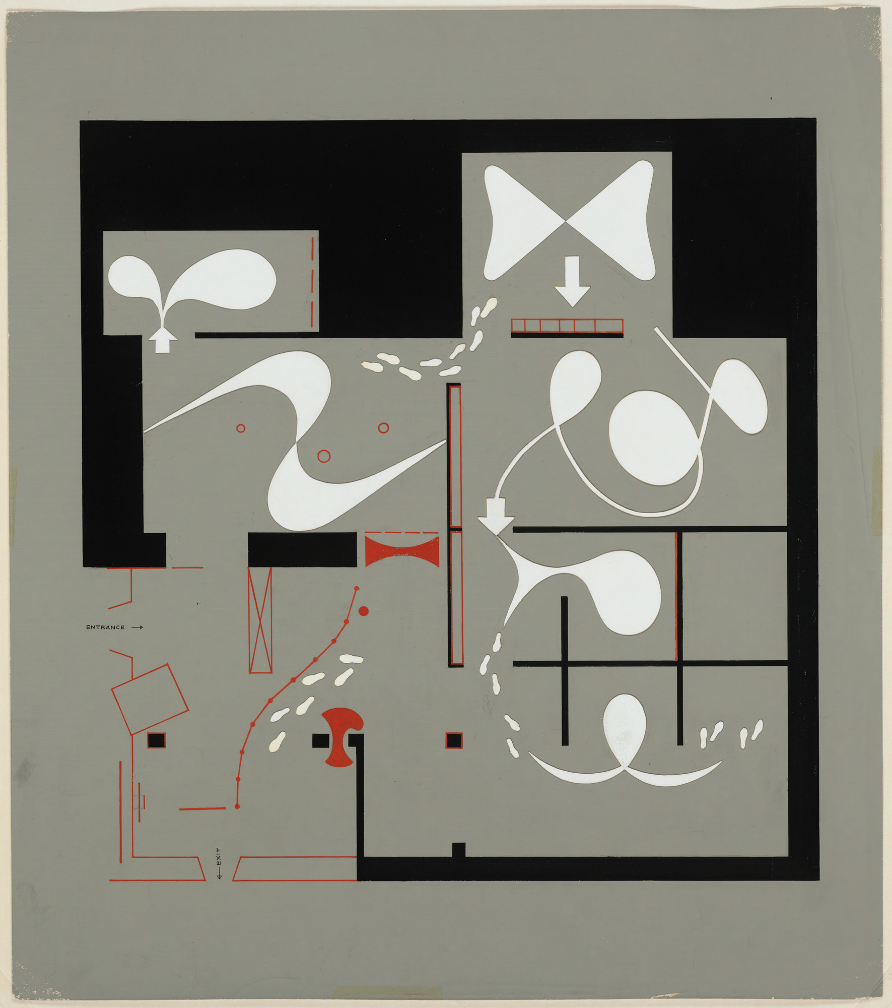 Herbert Bayer Floor Plan For The Exhibition Bauhaus 1919 1928