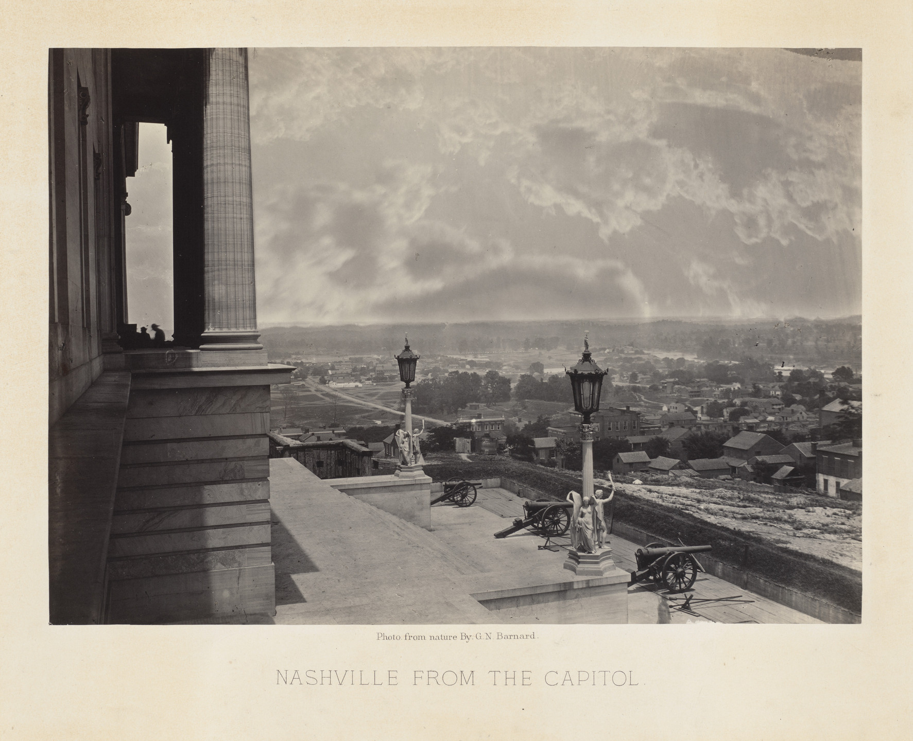 George N. Barnard. Nashville, from the Capitol from the album Photographic Views of Sherman&#39;s Campaign. 1864-65