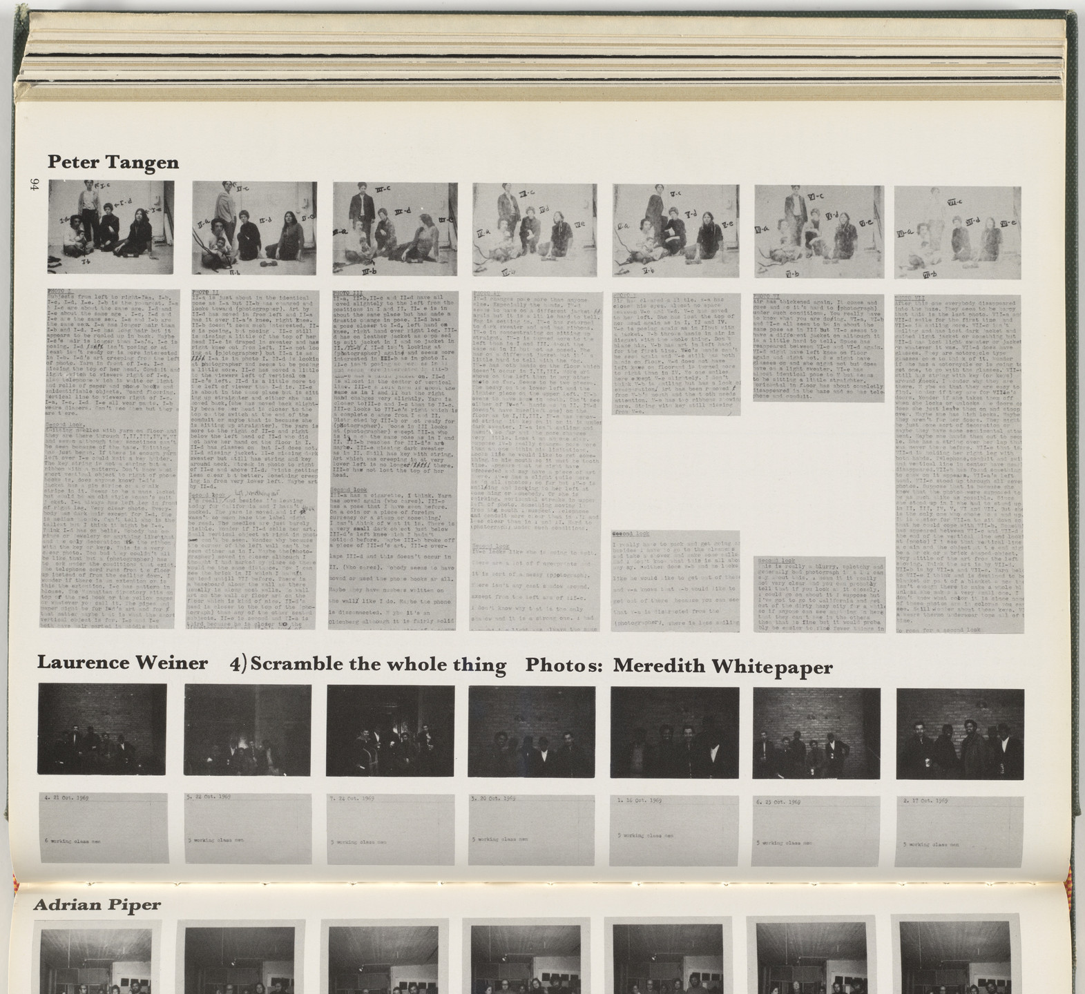 Adrian Piper. Groups in Studio International, March 1970. 1970