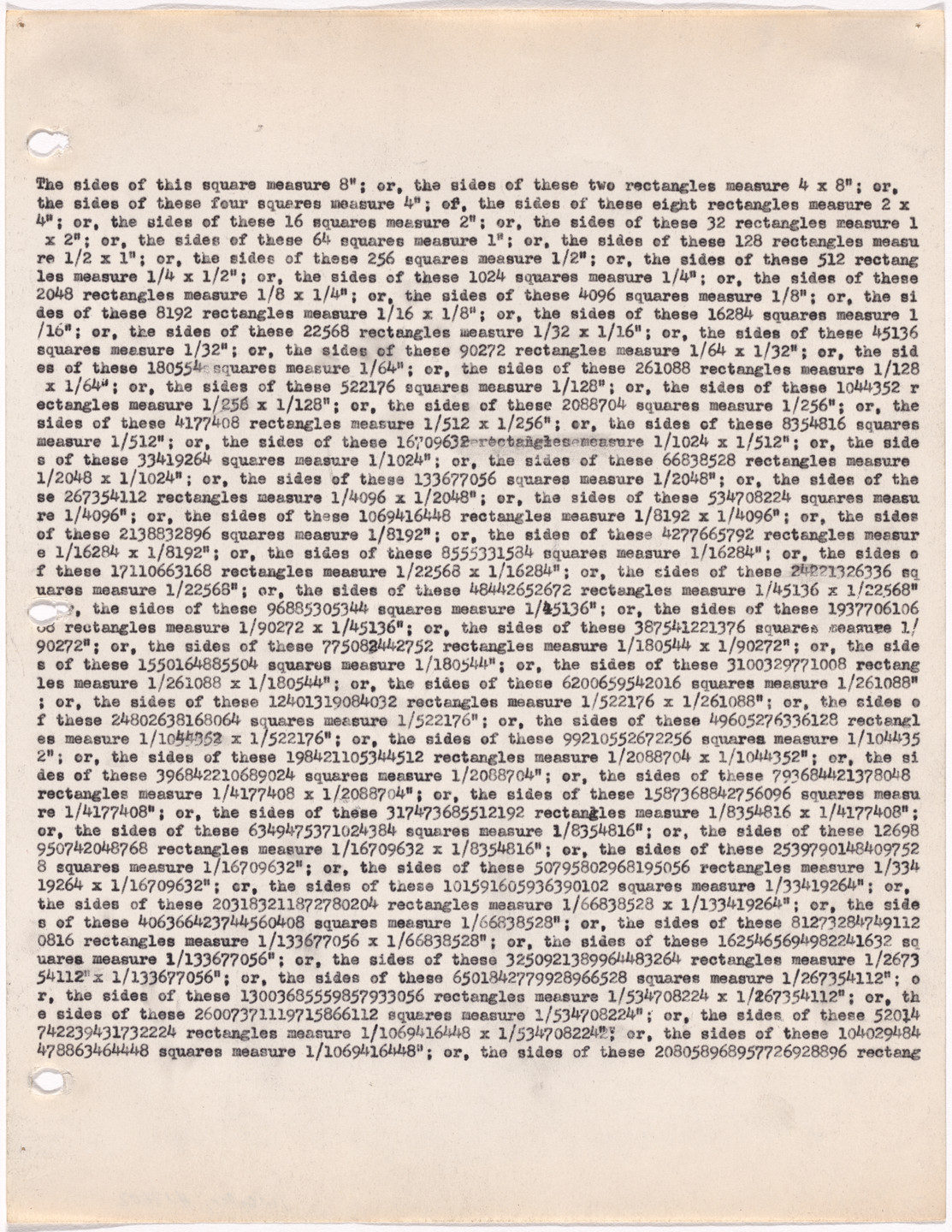 Adrian Piper. Concrete 8&#34; Square [&#34;The sides of this square measure 8&#34;...&#34;]. 1968