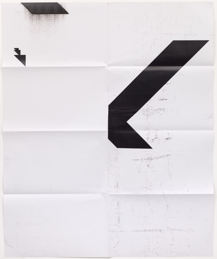 Wade Guyton. X Poster (Untitled, 2008, Epson UltraChrome inkjet on linen, 84 x 69 in, WG2001). 2016