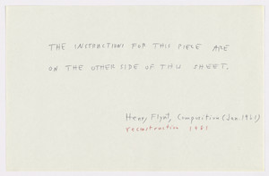 The Instructions for This Piece Are on the Other Side of This Sheet