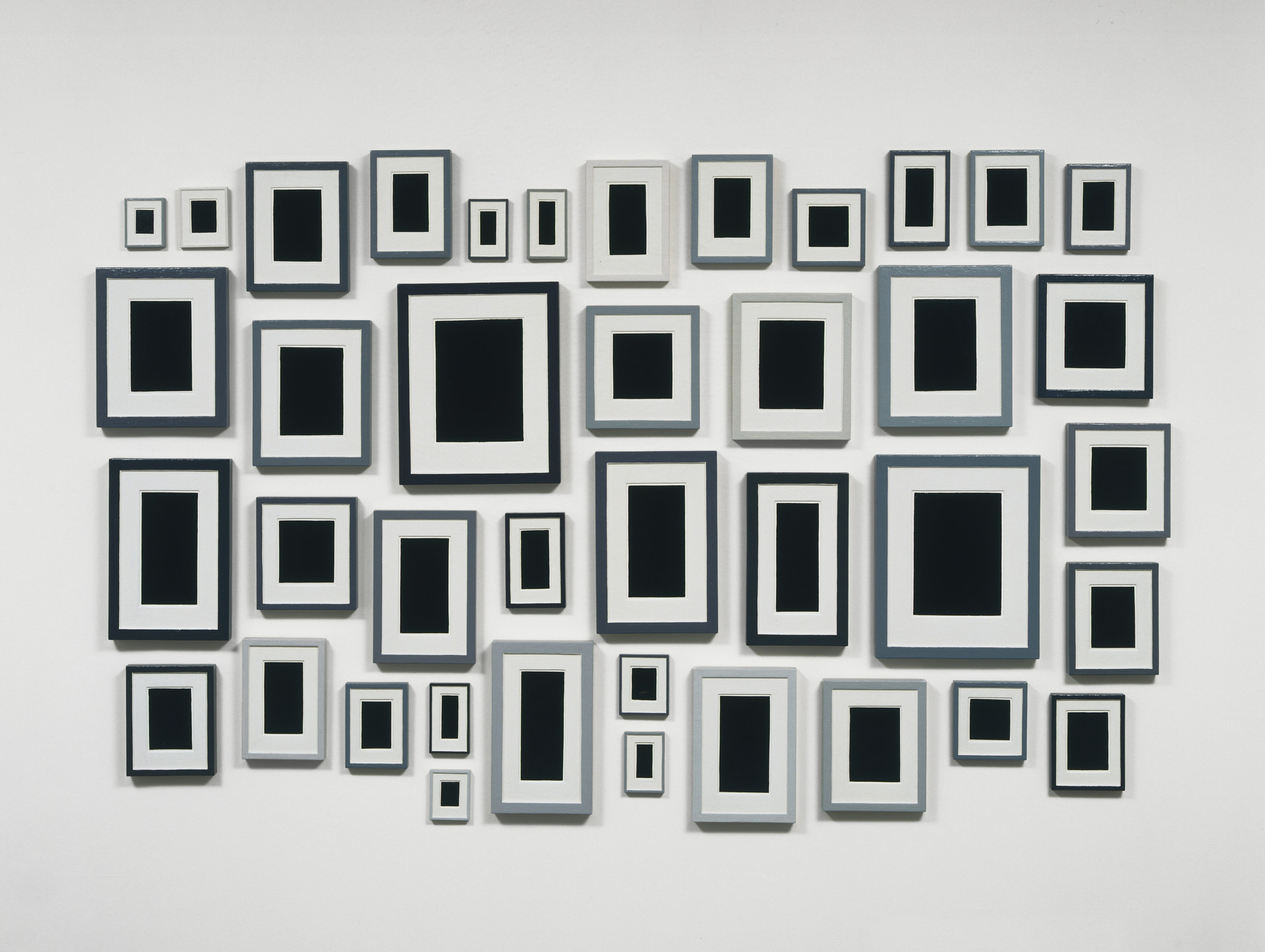 Allan McCollum. Collection of Forty Plaster Surrogates. 1982 (cast and painted in 1984)