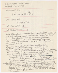 Henry Flynt Vocal Music