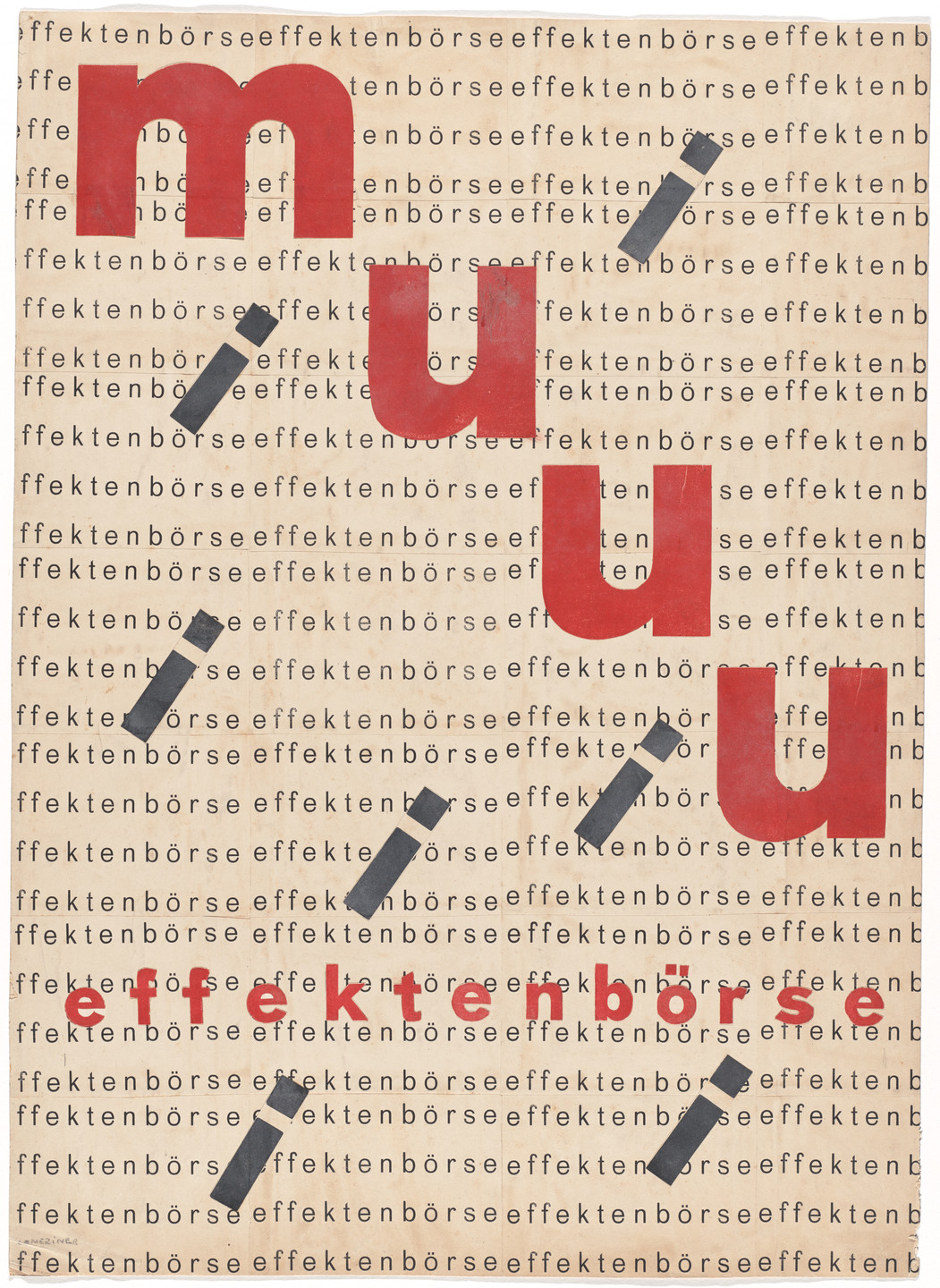 Erich Comeriner. Muuu Stock Exchange (Muuu Effektenbörse). c. 1927–28