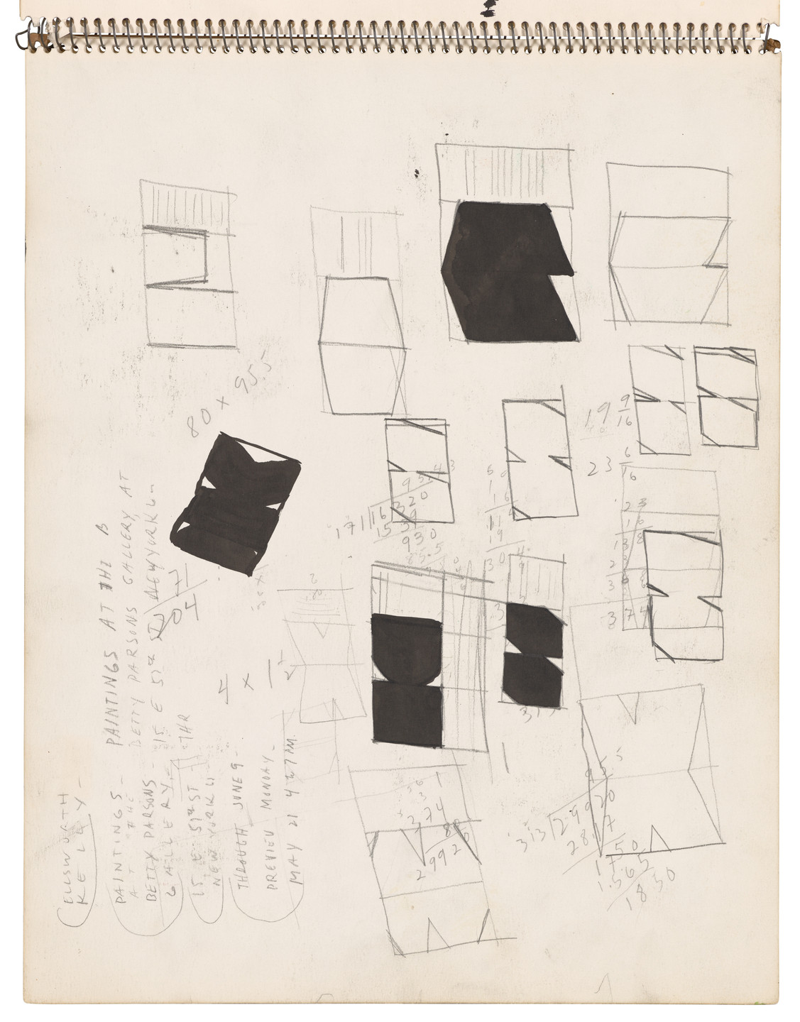 Ellsworth Kelly. Sketchbook #26, New York City. 1954-56