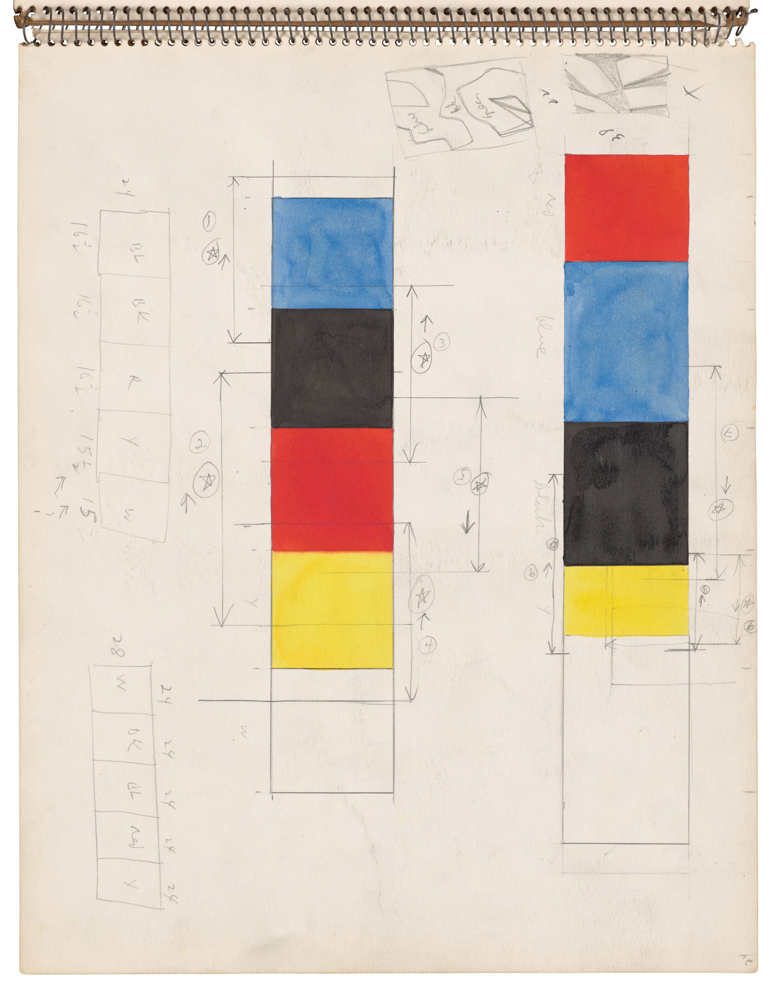 Ellsworth Kelly. Sketchbook #26, New York City. 1954-56