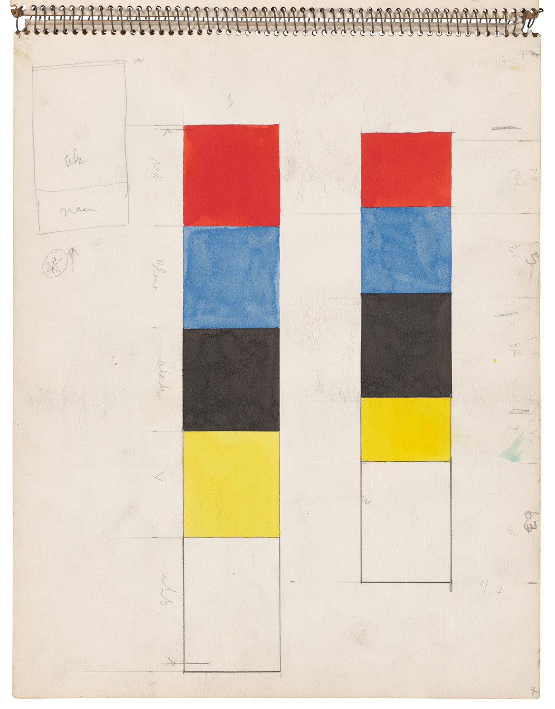 Ellsworth Kelly. Sketchbook #26, New York City. 1954-56
