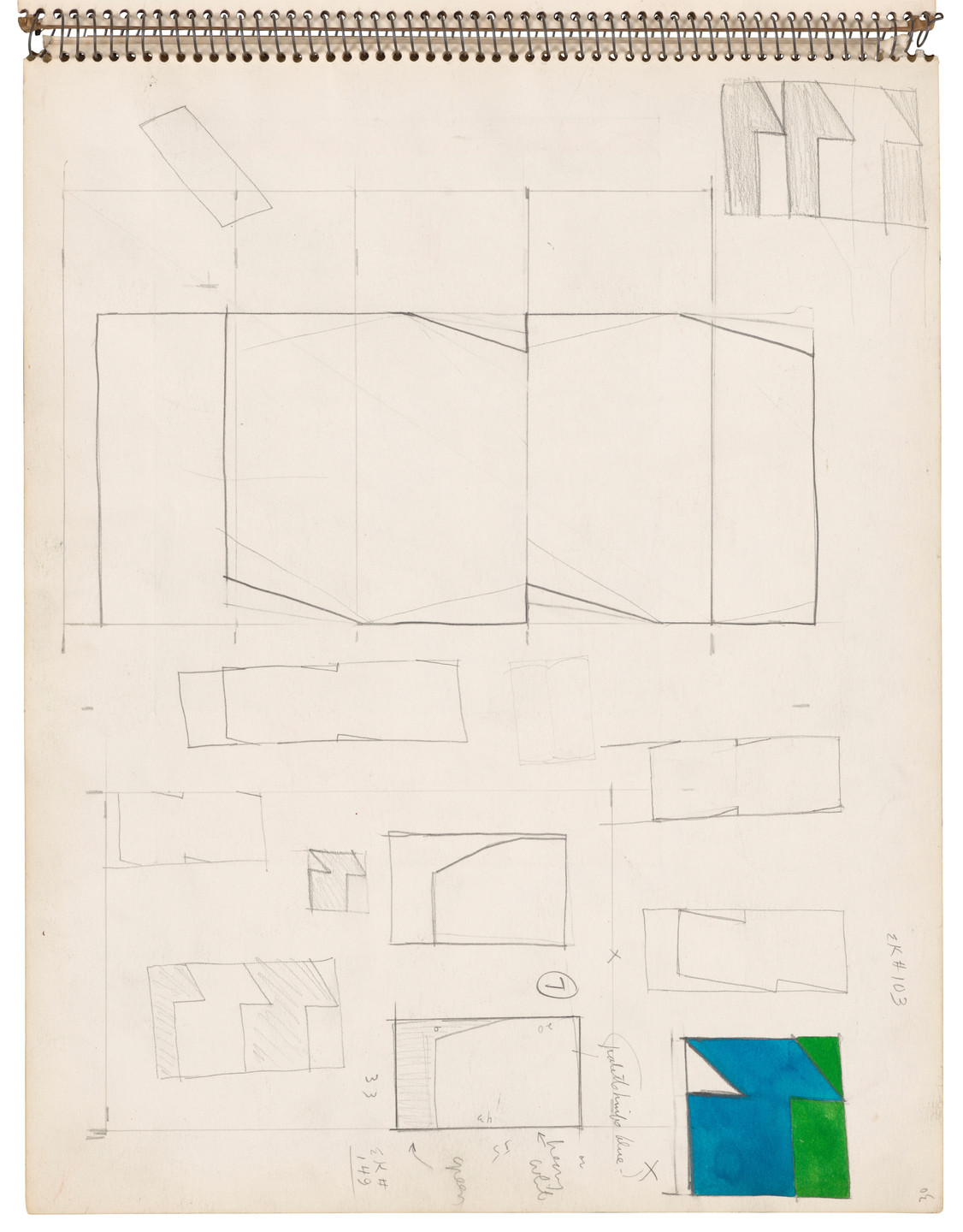 Ellsworth Kelly. Sketchbook #26, New York City. 1954-56