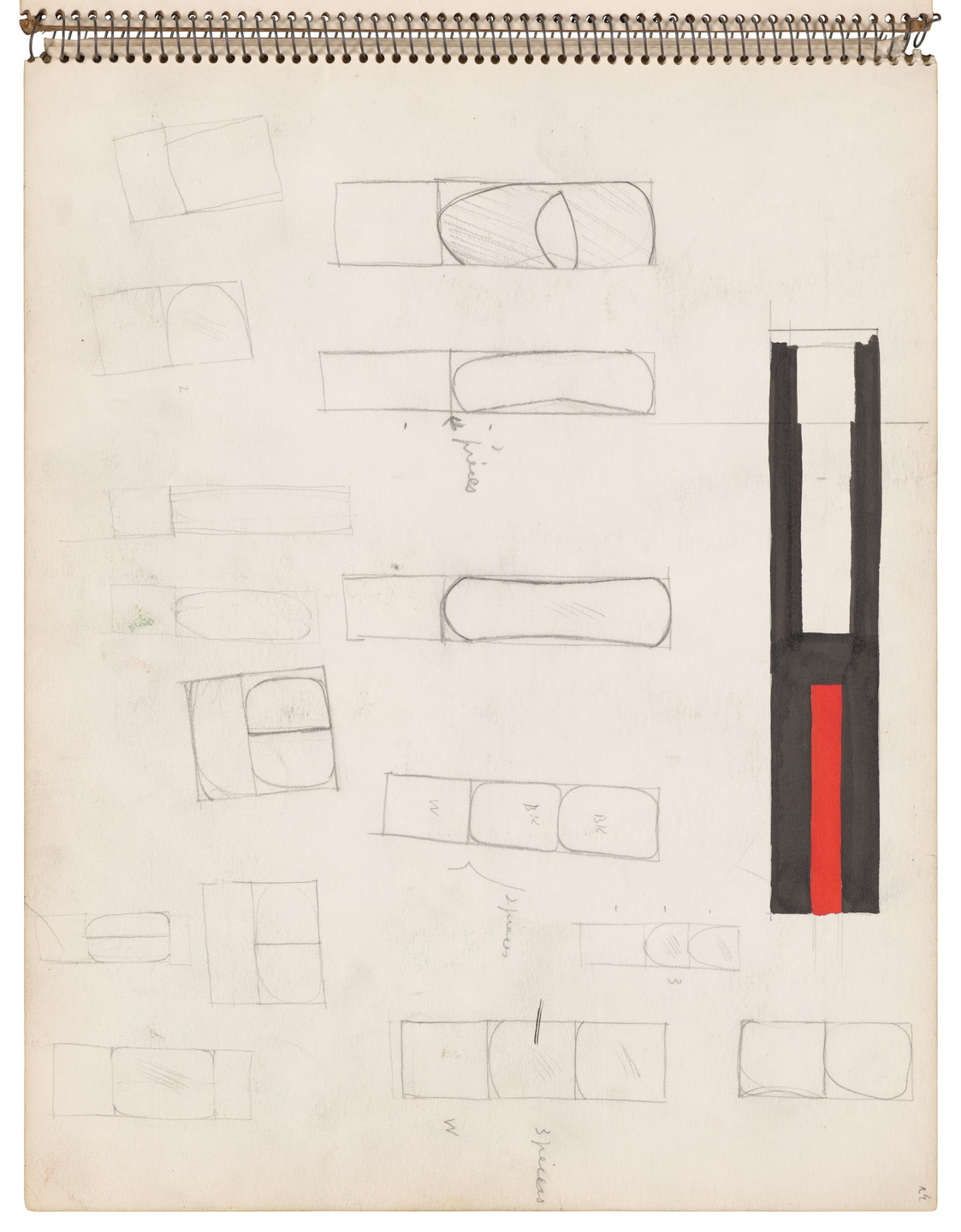 Ellsworth Kelly. Sketchbook #26, New York City. 1954-56