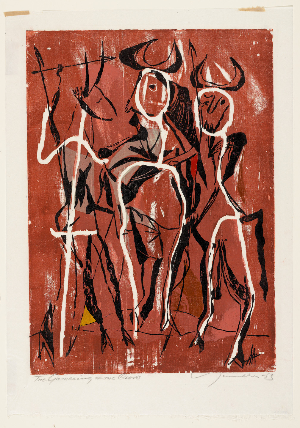 Adja Yunkers. The Gathering of the Clans. 1953