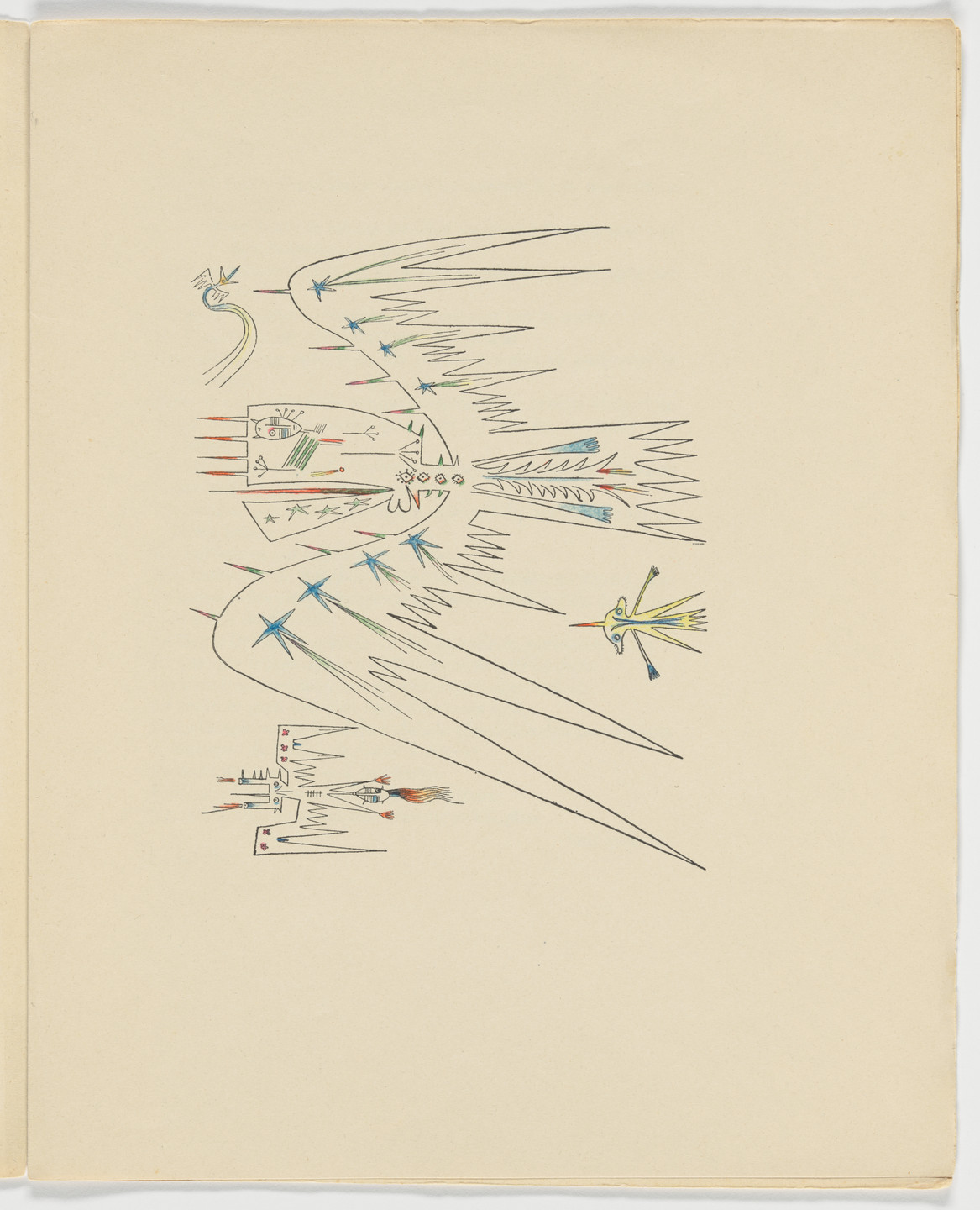 Wifredo Lam. Untitled (page 27) from Fata Morgana. 1941