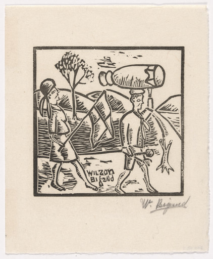 Wilson Bigaud. Untitled from 10 Original Woodcuts Signed by the Popular Painters of Haiti (10 Gravures Originales signées par les peintres populaires d'Haiti). 1947