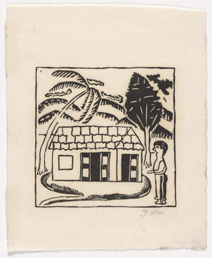 Gabriel Alix. Untitled from 10 Original Woodcuts Signed by the Popular Painters of Haiti (10 Gravures Originales signées par les peintres populaires d'Haiti). 1947