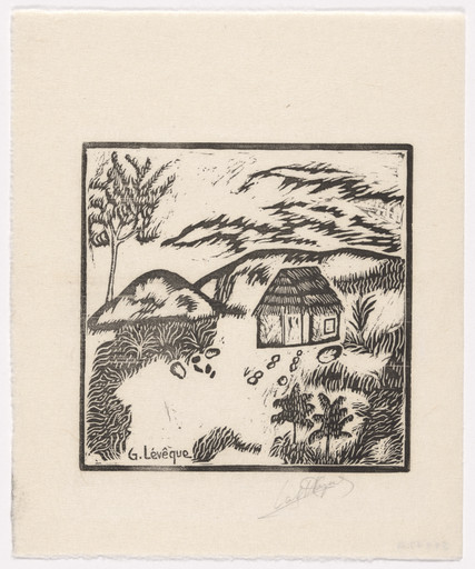 Gabriel Lévêque. Untitled from 10 Original Woodcuts Signed by the Popular Painters of Haiti (10 Gravures Originales signées par les peintres populaires d'Haiti). 1947