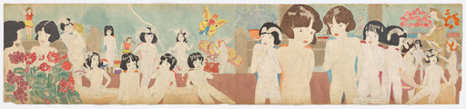 Henry Darger. a) At Jennie Richee the Blengins stay under shelter b) Lightning strikes the crazy outfit again. n.d.