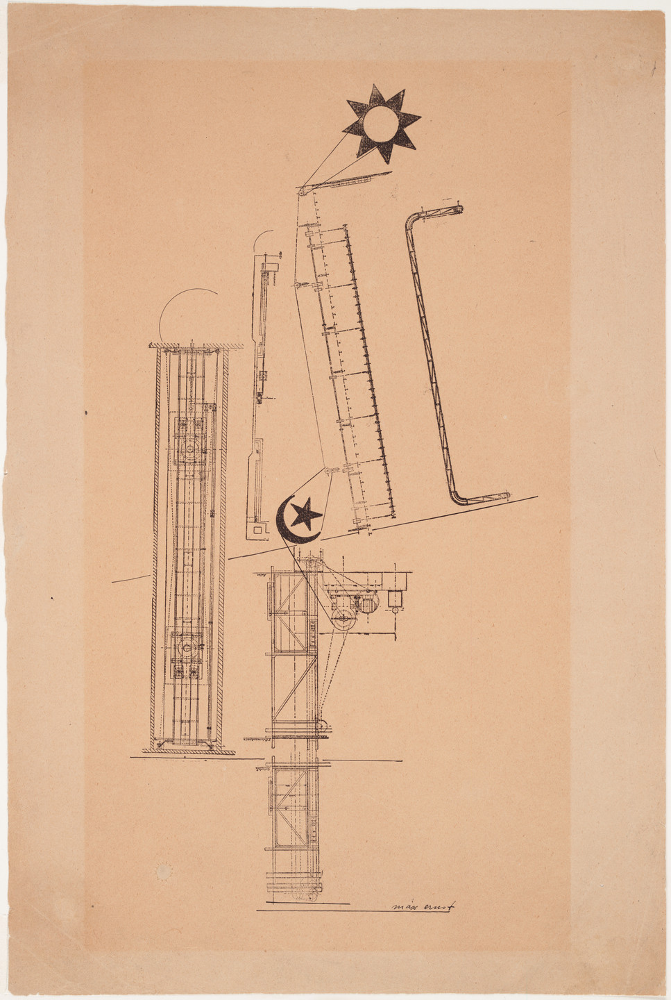 Max Ernst. Hypertrophic Trophy (hypertrophie trophäe, trophée hypertrophique). 1920