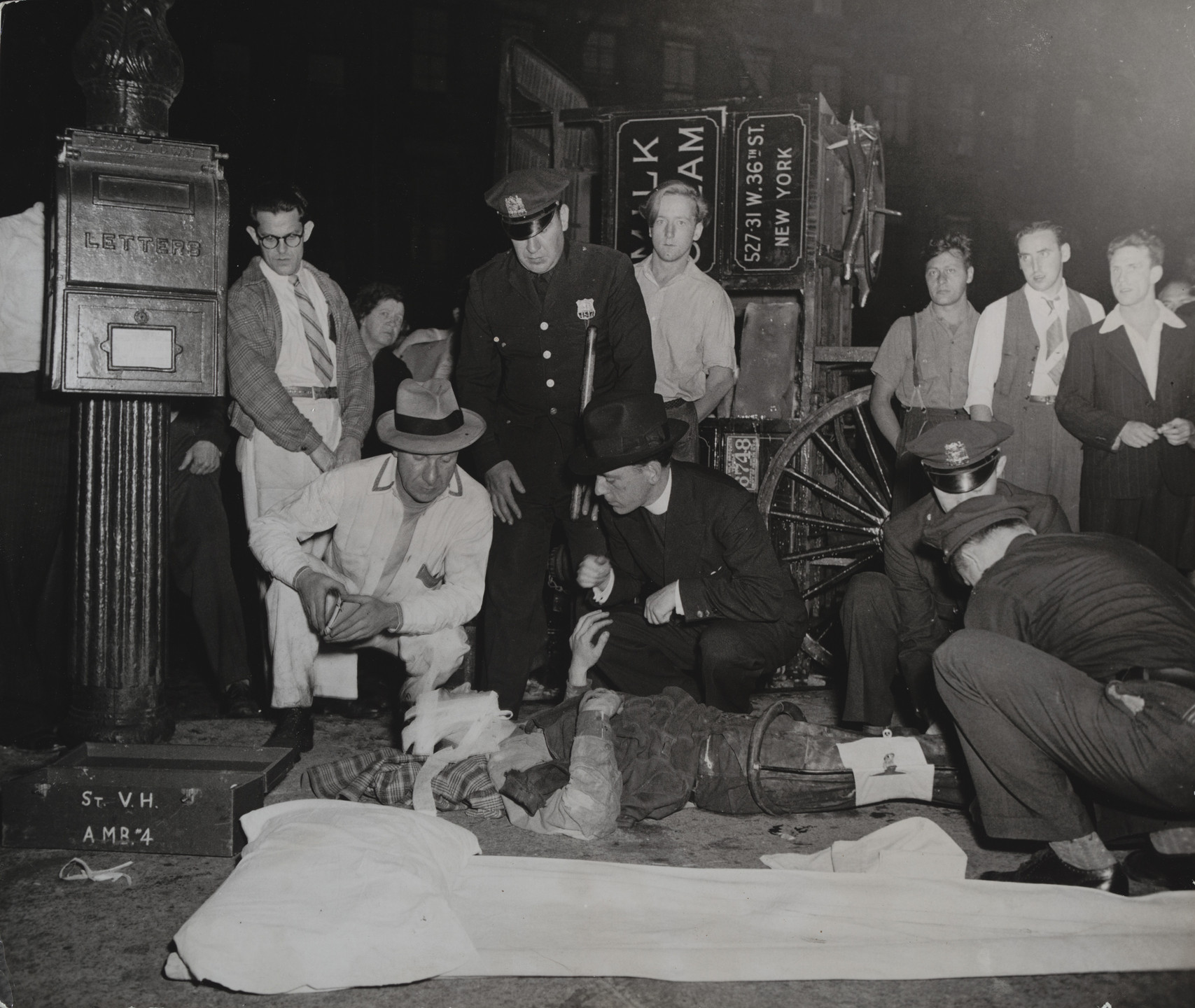 Weegee (Arthur Fellig). Street Accident. 1941