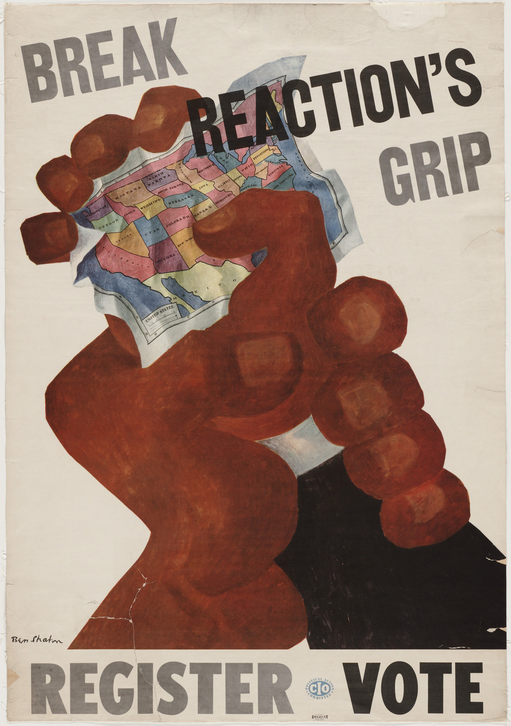 Ben Shahn. Break Reaction&#39;s Grip, Register, Vote. 1944
