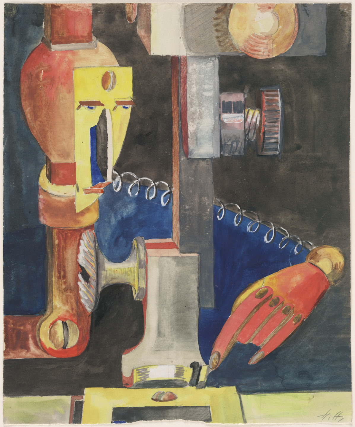 Hannah Höch. Study for Man and Machine (Skizze zu Mensch und Maschine). 1921
