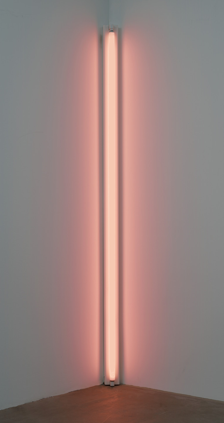 Dan Flavin. pink out of a corner (to Jasper Johns). 1963