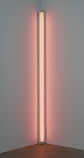 Dan Flavin. pink out of a corner (to Jasper Johns). 1963
