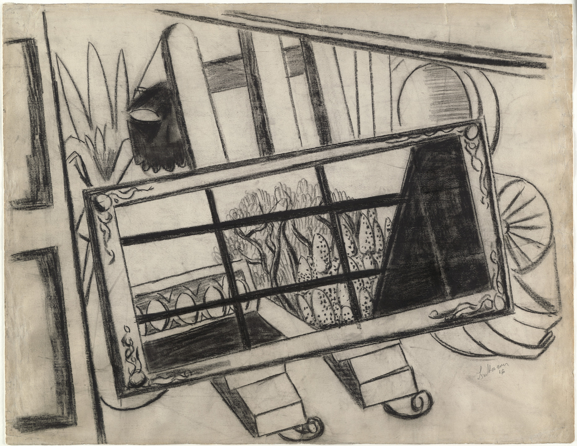 Max Beckmann. A Mirror on an Easel (Spiegel auf einer Staffelei). 1926