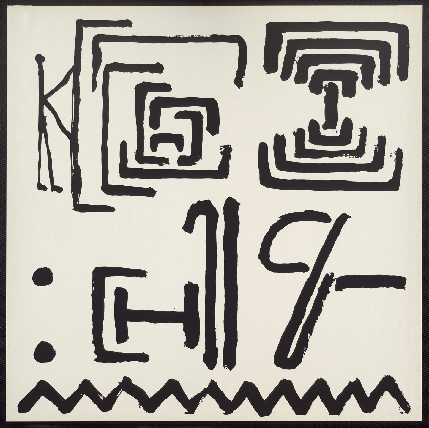 A.R. Penck (Ralf Winkler). Untitled from the portfolio Ur End Standart. 1972