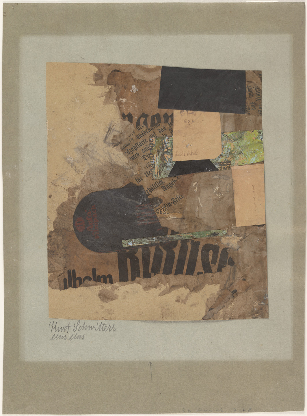 Kurt Schwitters. One One (Eins Eins). 1919–20