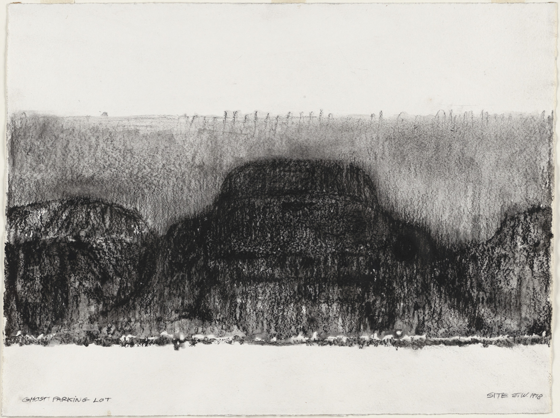 SITE, James Wines. Ghost Parking Lot, project, Hamden, Connecticut (Perspective). 1978