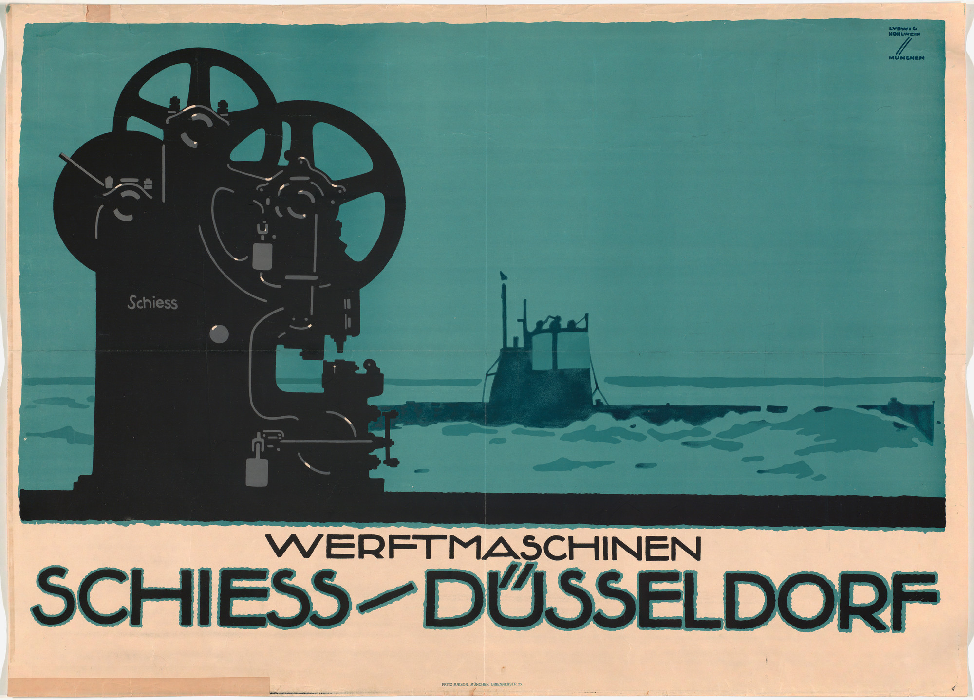 Ludwig Hohlwein. Schiess-Dusseldorf. c. 1913