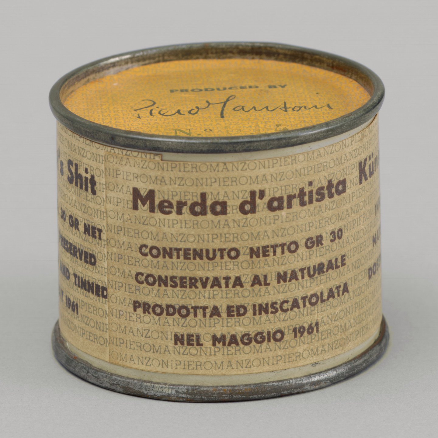 Piero Manzoni. Artist&#39;s Shit No. 014. May 1961