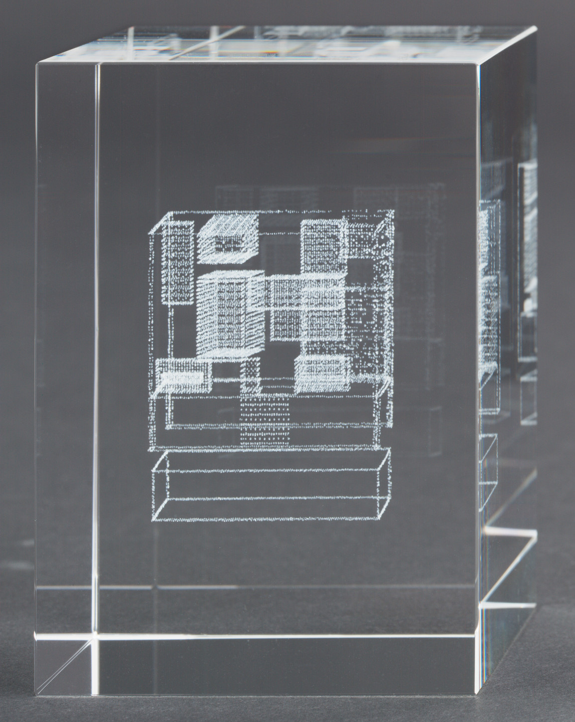 Jürgen Mayer H., Sebastian Finckh. Stadthaus Scharnhauser Park, Ostfildern, Germany, e.gram model. 1998-2002