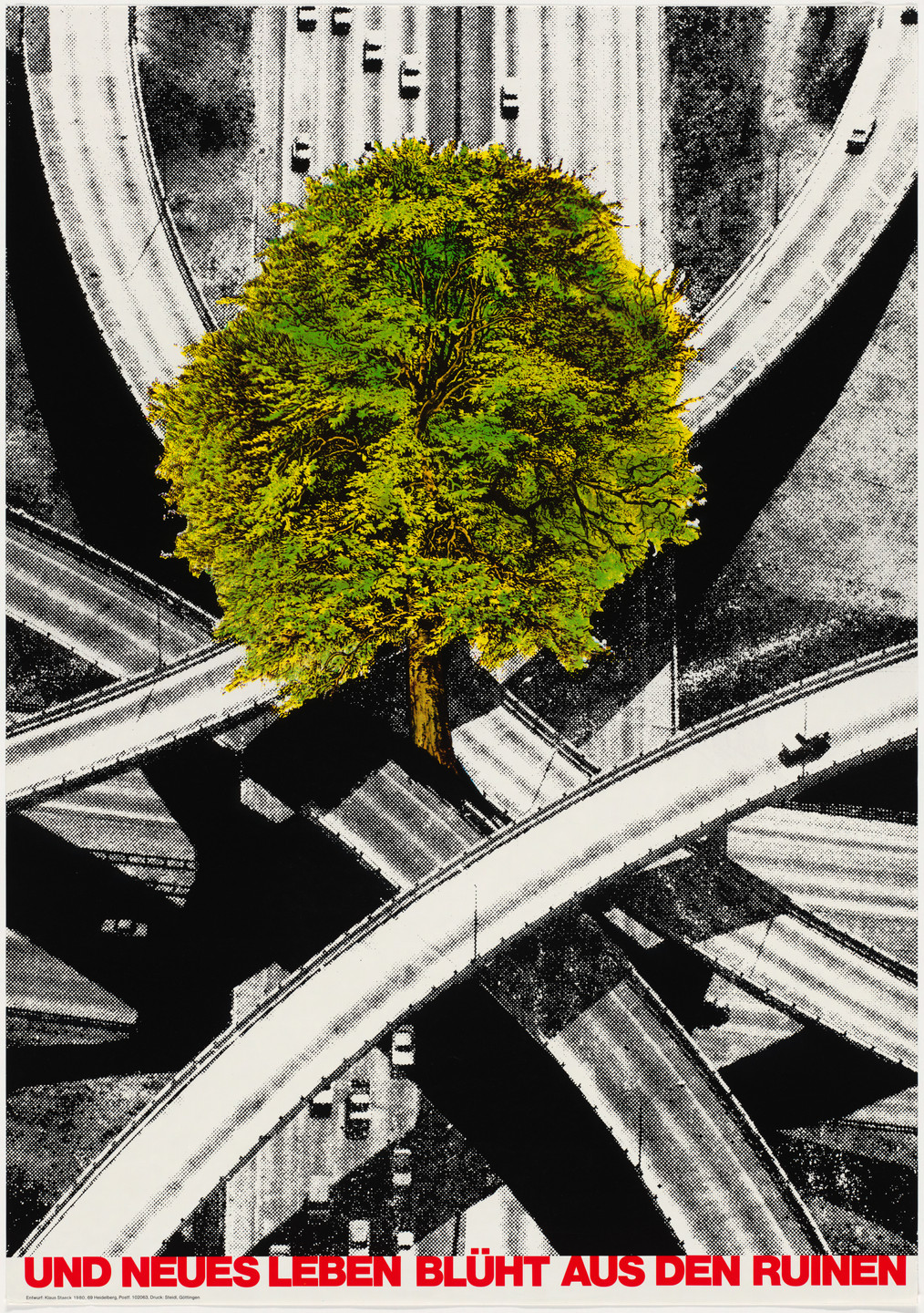 Klaus Staeck. Und neues Leben Blüht aus den Ruinen (And new life flowers from the ruins). 1980