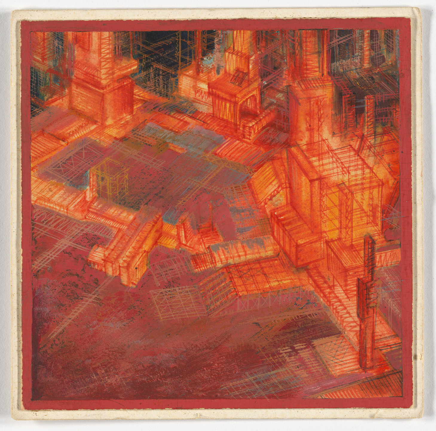 Iakov Chernikhov. Study for the Cycle of Architectural Landscapes no.2. c.1930